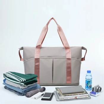 Женская дорожная спортивная сумка, большая расширяемая ручная сумка Weekender, сумка для тренировок в спортзале, сумка для мамы, больничная сумка