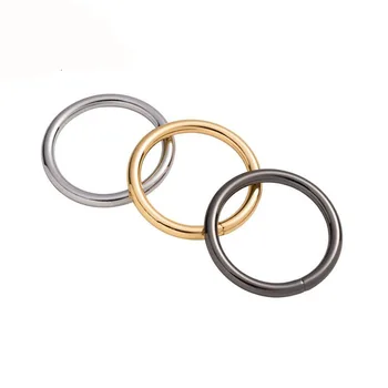 Металлические несварные уплотнительные кольца из золота 25 мм с металлическим покрытием, регулируемый кольцевой зажим, пряжки, крючки для задней части сумки