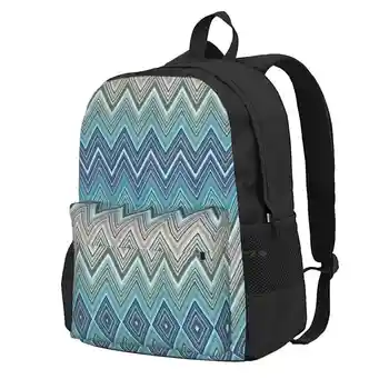 Домашний декор Zig Zag, дорожная сумка для ноутбука, школьные ранцы, геометрическая современная мода, шикарный дизайнерский стиль, пастельный стиль Бохо