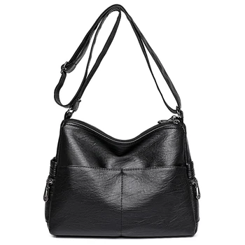 Роскошная сумка-мессенджер из искусственной кожи, винтажная женская сумка, дизайнерская винтажная сумка-хобо, женские фирменные сумки через плечо