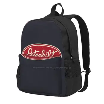 Peterbilt Truck Racing Винтажные Женские Мужские подростковые сумки для ноутбука, школьные сумки с логотипом Peterbilt Racing, винтажный ретро автомобиль для дальнобойщиков