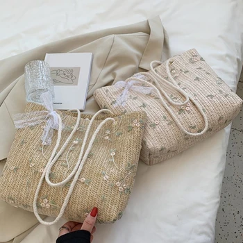 Женская сумка, Новая Женская сумка из кружевной ткани, Корея, Япония, Маленькая Свежая модная сумочка, сумка для книг, Цветочная Повседневная Большая сумка на плечо, сумки-тотализаторы