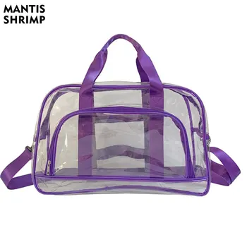 Сумки Унисекс, ПВХ, сумка через плечо, дорожная сумка большой емкости, прозрачная пляжная сумка, водонепроницаемая сумка-мессенджер через плечо