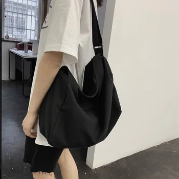 Холщовая сумка женская студенческая через плечо большой емкости японская простая диагональная сумка wild ins super fire 2021 новинка