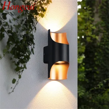Современный уличный настенный светильник Hongcui, Водонепроницаемый IP65, простой светодиодный светильник для дома, веранды, балкона, виллы
