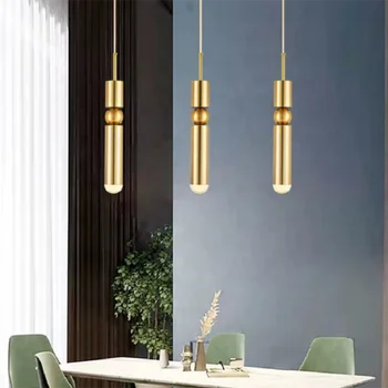 простота в постмодернизме, железо, черное золото, светодиодная лампа, прикроватная подвесная лампа, дизайн для украшения дома, магазина, стеклянная люстра