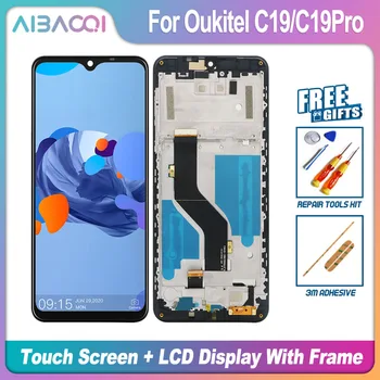 AiBaoQi Совершенно Новый Сенсорный Экран 6,49 Дюйма + ЖК-дисплей 2244x1080 + Замена Рамки В сборе Для Телефона Oukitel C19/C19 Pro