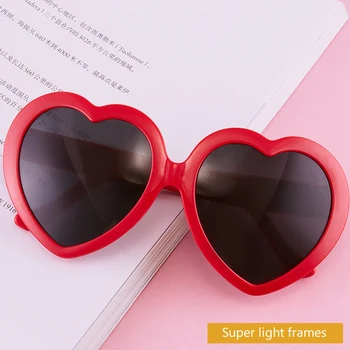 Женские солнцезащитные очки с красными сердечками, забавные и милые солнцезащитные очки с сердечками для девичника, солнцезащитные очки с романтическим признанием