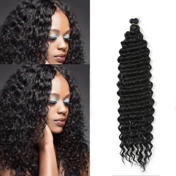 22-дюймовые волосы с глубоким переплетением, связанные крючком, волосы Freetress Water Wave, Синтетическое плетение для наращивания волос для чернокожих женщин Hair Expo City