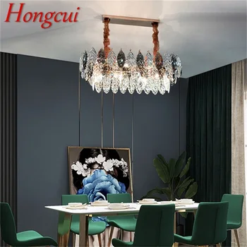 Подвесной светильник Hongcui, роскошные хрустальные лампы в постмодернистском стиле, декоративные светодиодные светильники для домашней столовой