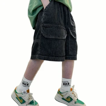 Летние брюки для мальчика, однотонные короткие штаны для мальчика, новейшие брюки для мальчиков, детская одежда в повседневном стиле для детей 6, 8, 10, 12, 14 лет