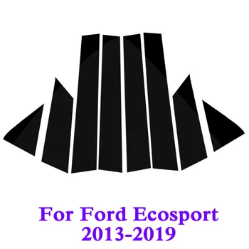Автостайлинг, 8 штук для Ford Ecosport 2013-2019, Наклейки на центральную стойку окна автомобиля, отделка Внешними декоративными пленками, Автоаксессуары