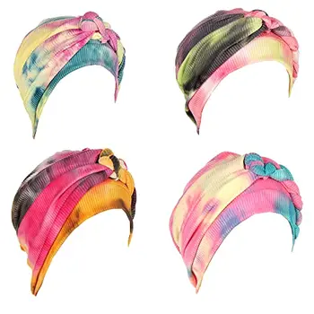 4 шт. Предварительно Завязанные головные повязки из витой косы, женские тюрбаны, шапки, головной платок с краской для химиотерапии рака