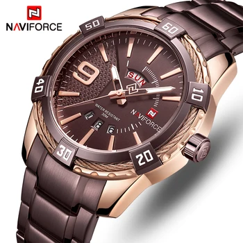 Мужские часы NAVIFORCE, лучший бренд, роскошные модные кварцевые мужские часы, Водонепроницаемые спортивные мужские военные наручные часы Relogio Masculino