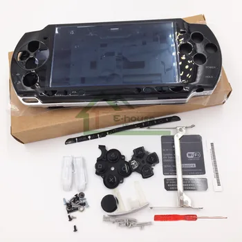 Для Sony PSP2000 PSP 2000 черный цвет полный корпус чехол Полная замена корпуса с комплектом кнопок