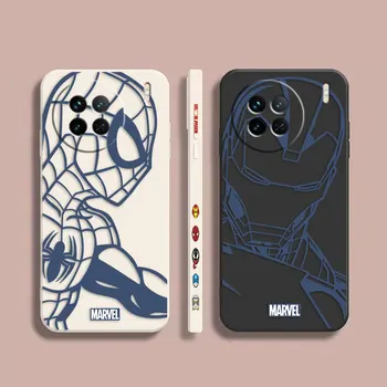 Чехол Для VIVO X21I X21S X23 X27 X30 X50 X60 X70 X80 X90 PRO PLUS Цветной Простой Жидкий Силиконовый Чехол Marvel's Iron Spider-Man