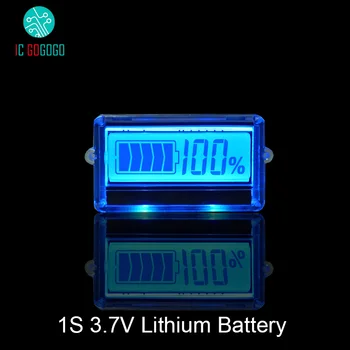 Водонепроницаемый TH01 LCD 1S 3,7 V Индикатор Емкости Литиевой Батареи Синий LiPo li-ion Тестер Обнаружения Оставшейся Мощности Цифровой Измеритель