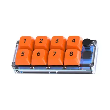 Программируемая клавиатура Macro Pad Проста в программировании для PC Gamer Механическая ось С возможностью горячей замены 4 Световых эффектов USB Mini 8 Клавишная клавиатура