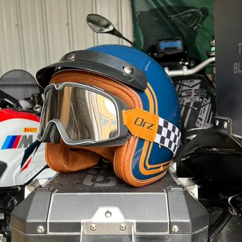 Винтажный мотоциклетный шлем 3/4 половина шлема сертифицированный мотоциклетный шлем для мужчин и женщин