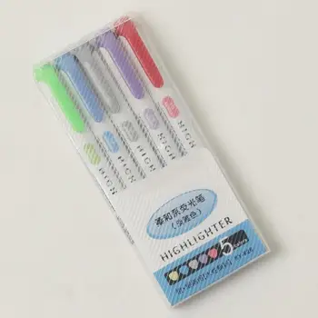 Цветные маркеры, нескользящая ручка, Пластиковая оболочка, сделай САМ, скрапбукинг, 5-цветная флуоресцентная ручка, легкая маркерная ручка для ежедневного использования