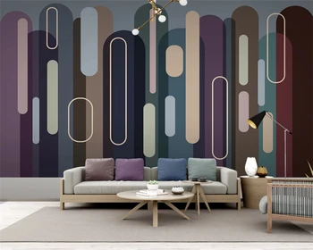 beibehang Индивидуальные современные минималистичные абстрактные геометрические линии ТВ фон обои обои для домашнего декора papier peint
