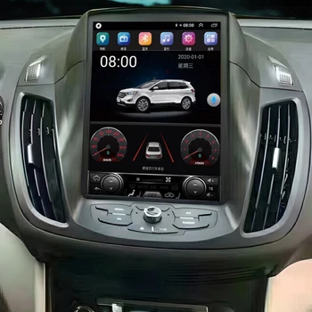 Автомобильный радиоприемник с 12,1-дюймовым IPS экраном, стереосистема DSP, мультимедийный плеер для Ford Escape 2015-2019, Android GPS навигатор, головное устройство Carplay 128G