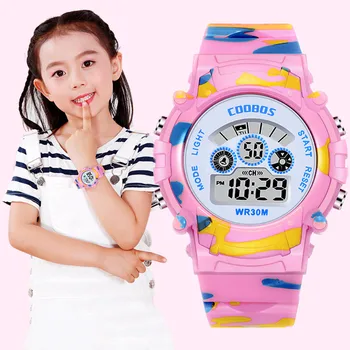 Водонепроницаемые детские часы с датой 2023 года для мальчиков и девочек, цифровые часы, спортивные наручные часы со светодиодной подсветкой, детские военные часы с будильником, подарок Relogio