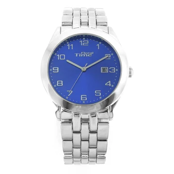 Женские часы FLORAL TIME Watch из новой нержавеющей стали, модные и универсальные водонепроницаемые часы sunburst face с календарем FT018