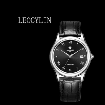 LEOCYLIN Shanghai business fashion кварцевые часы сапфировые водонепроницаемые Simplicity 40 мм для мужчин, наручные часы Relogio Masculino