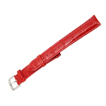 Ремешок для часов из искусственной кожи, красная пряжка шириной 18 мм, Универсальный дезодорант для защиты от пота для мужчин и женщин J