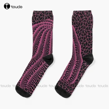 Футбольные носки Purple Pumpkin Infinity Dots Носки персонализированные Мужские носки для взрослых подростков и молодежи с цифровой печатью 360 ° в подарок