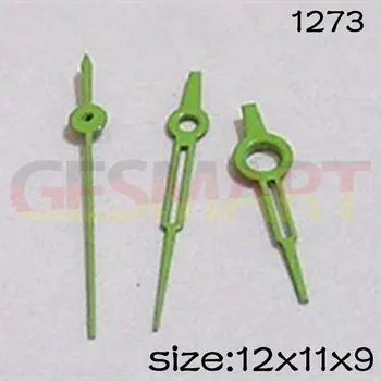 Зеленый набор стрелок для часов Miyota 2015, механизм длиной 12 мм / 11 мм / 9 мм, № 1273