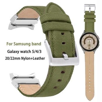 Нейлоновый Ремешок из натуральной Кожи без Зазора для Apple Watch 5 4 40 мм 44 мм Watch4 Classic 42 мм 46 мм Ремень для Huawei Watch Band 20 мм 22 мм