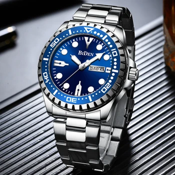 2023 Вращающиеся мужские кварцевые часы, лучший бренд класса люкс, деловые водонепроницаемые, со светящимся большим циферблатом, Мужские наручные часы, Спортивные часы с безелем