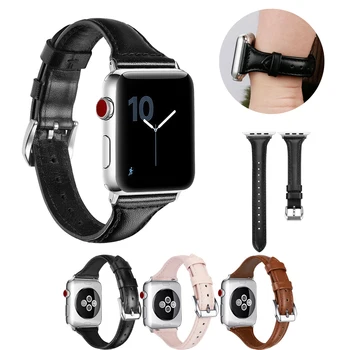 Кожаный ремешок для Apple watch band 44 мм 40 мм 42 мм 38 мм ремешок для часов из натуральной кожи correas brecelet iwatch series 3 4 5 se 6