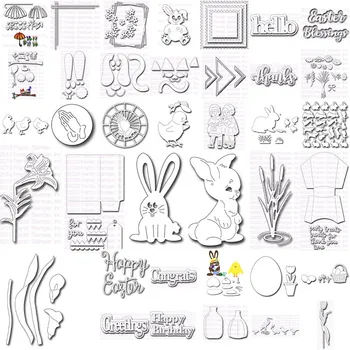 Письмо из яйца Пасхального кролика 2023, Новый мартовский выпуск Металлических штампов для скрапбукинга, бумажных поделок, перфорации для открыток и альбомов ручной работы.