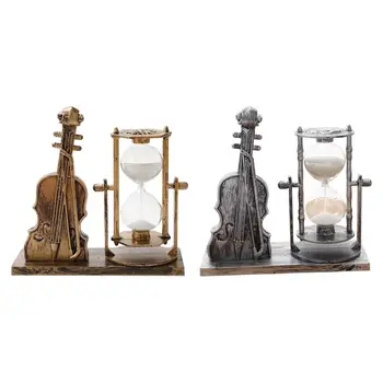 Скрипка, песочные часы, Песочные часы, коллекция изысканных украшений, Музыкальный инструмент для украшения газона, праздничного стола.