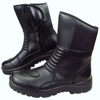 Мужские мотоциклетные ботинки, внедорожная обувь для мотоциклов, светоотражающая обувь для верховой езды, ботинки для мотокросса с мелкими отверстиями, нескользящие