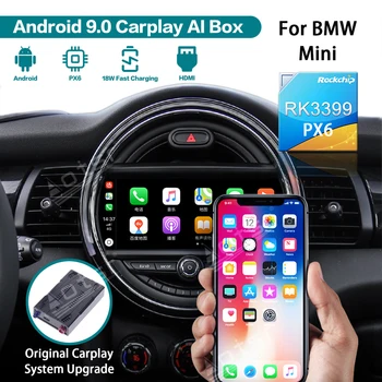 Беспроводной Carplay Для BMW MINI Cooper Hatch 2014-2019 NBT CIC Система Android Auto 9,0 PX6 4 + 128 Г Зеркальная Ссылка Автомобильное Радио Авторадио
