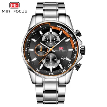 Спортивные водонепроницаемые кварцевые часы MINI FOCUS для мужчин с многофункциональным циферблатом, лучший бренд, роскошный ремешок из нержавеющей стали, модные мужские часы