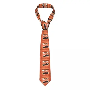Мужской галстук Anger Cartoon Monster Face из тонкого полиэстера 8 см, классический милый и безумный галстук для повседневной мужской одежды Gravatas Office