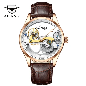 Концептуальные часы AILANG прозрачный дизайн автоматические механические часы мужские повседневные модные часы с дизельным двигателем класса люкс лидирующий бренд 2021