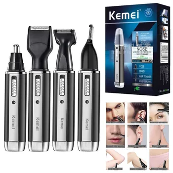Keimei 4в1 эпилятор для женщин и мужчин электрическая бритва для бровей, триммер для волос на лице, теле, для удаления волос в носу, ухе, бикини, перезаряжаемый