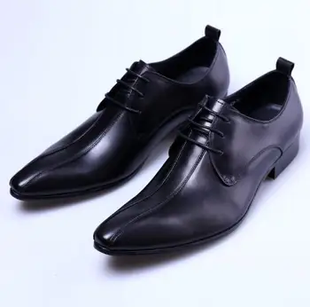 Новая модная мужская обувь с острым носком, официальная мужская деловая обувь ручной работы, свадебные туфли на шнуровке