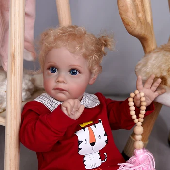 RBG 56 см Reborn Baby Dolls Tollder Girl Maggi Реалистичные детские светлые волосы с ручными укорками LoL Подарок на День рождения для девочек
