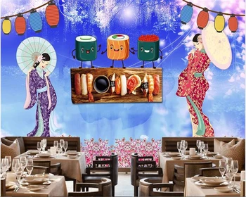 beibehang behang Фотообои Европейская Ностальгическая Японская кухня Столовая Фреска Гостиная телевизор Диван Фон Обои на стену