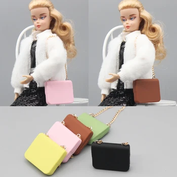 Кукольная сумка/розовая сумка через плечо, сумка на цепочке, сделай сам для Кукольного Домика/аксессуары для кукол для куклы 30 см BJD xinyi ST blythe Fr2 barbie doll