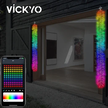 VICKYO RGB Струнный Светильник USB Smart APP Control Медный Провод Лампа Светодиодная Гирлянда Сказочные Огни Водонепроницаемый Для Декора Рождественской Вечеринки