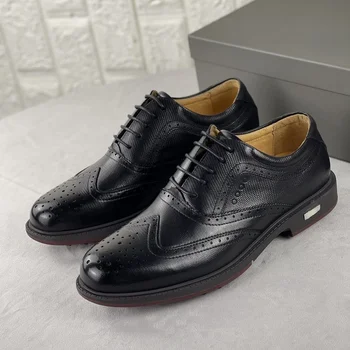 Самые продаваемые мужские оксфордские модельные туфли, Черная обувь из натуральной кожи, Мужская Удобная деловая обувь, Модная офисная обувь для взрослых, мужская