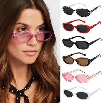 Новые Женские Ретро Солнцезащитные очки, Овальные Солнцезащитные очки, Модные Розовые Женские Солнцезащитные очки с кошачьим глазом, Велосипедные, Мотоциклетные, Уличные Солнцезащитные Очки UV400